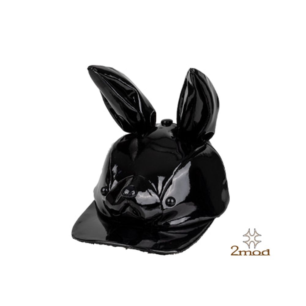 2MOD_19FWR022_TWOMOD,  Black Glazed Rabbit Character Hat_Handmade, Made in Korea, 3D Hat